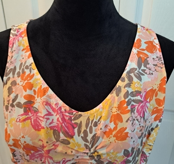 J. Jill Sleeveless Floral Print Midi Dress Size 12 - Picture 2 of 9